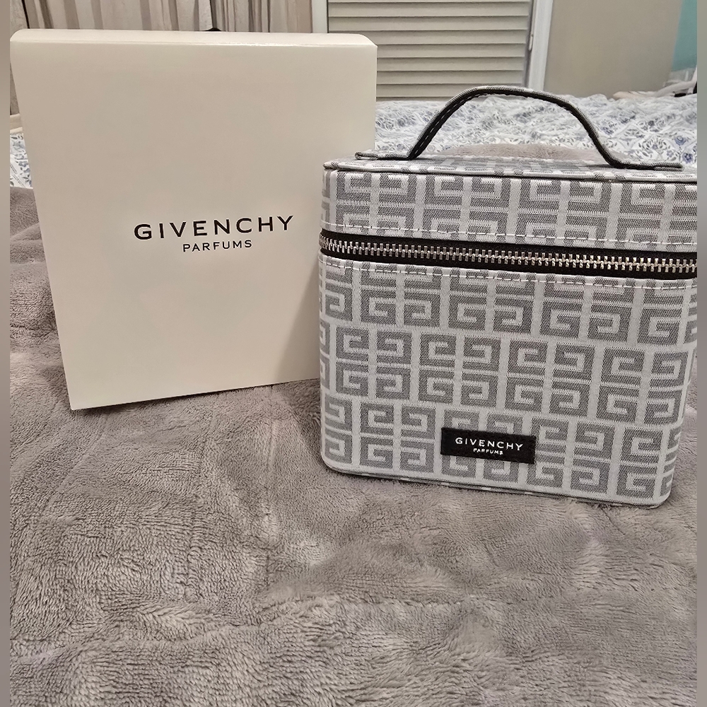 Givenchy Gray Patterned Cosmetic Bag